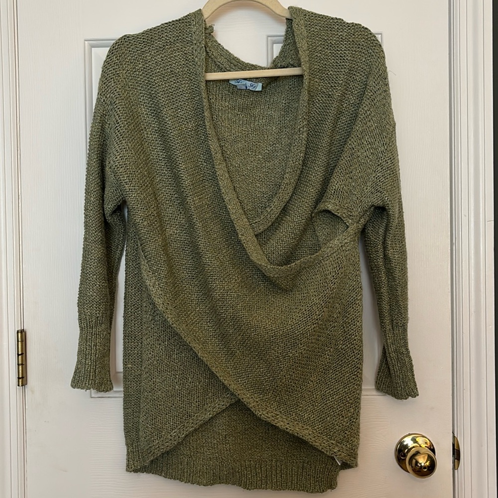 Sage Green Draped Sweater
